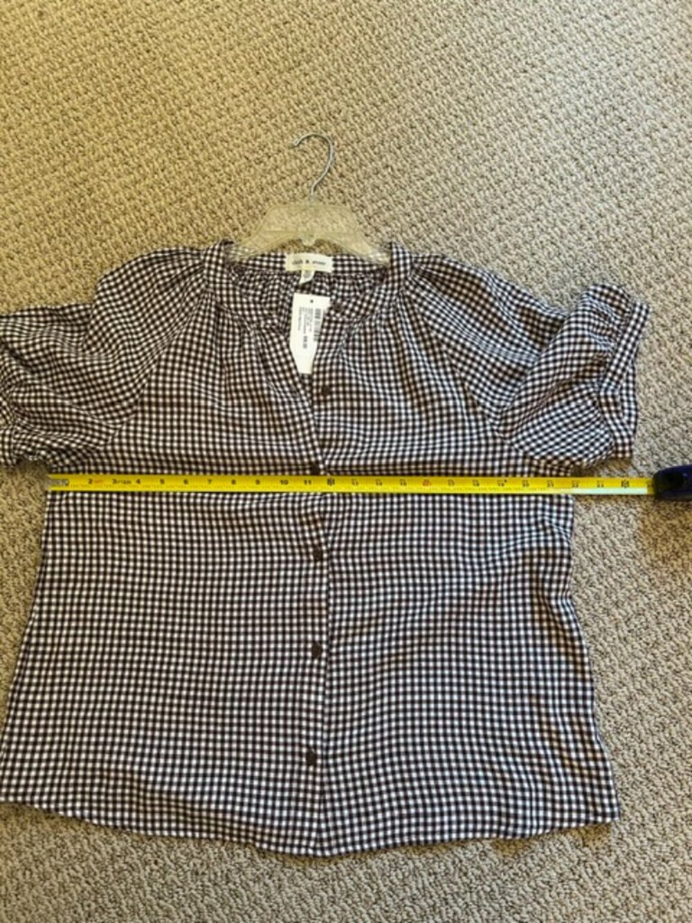 Cloth & Stone Brown and White Gingham Button-Front Shirt - Picture 6 of 6